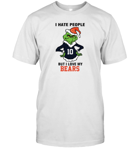I Hate People But I Love My Bears Chicago Bears NFL Teams Unisex Jersey Tee
