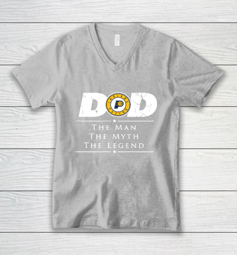 Indiana Pacers NBA Basketball Dad The Man The Myth The Legend V-Neck T-Shirt 3