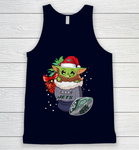 New York Jets Christmas Baby Yoda Star Wars Funny Happy NFL Tank Top 3