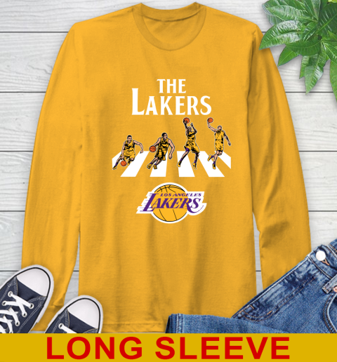NBA Basketball Los Angeles Lakers The Beatles Rock Band Shirt Long Sleeve T-Shirt 2