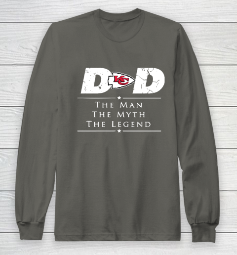 Kansas City Chiefs NFL Football Dad The Man The Myth The Legend Long Sleeve T-Shirt 5