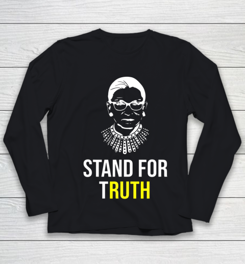 RBG Ruth Bader Ginsberg Stand For Truth Youth Long Sleeve