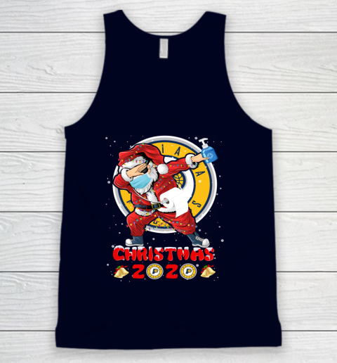 Indiana Pacers Funny Santa Claus Dabbing Christmas 2020 NBA Tank Top 2