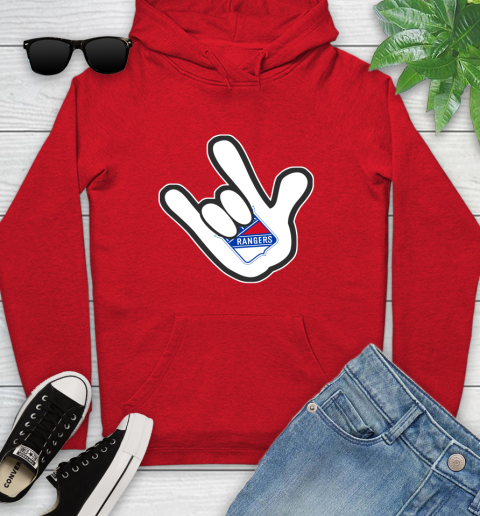New York Rangers NHL Hockey Mickey Rock Hand Disney Youth Hoodie 11