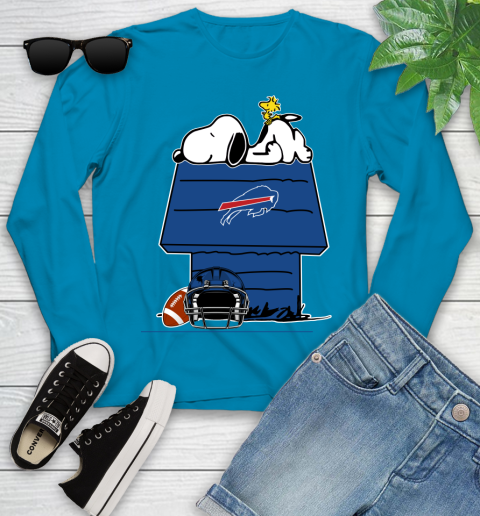 Buffalo Bills NFL Football Snoopy Woodstock The Peanuts Movie Youth Long Sleeve 7