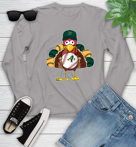 Oakland Athletics Turkey thanksgiving Youth Long Sleeve 5
