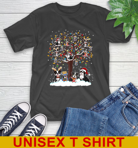 Boston terrier dog pet lover light christmas tree shirt