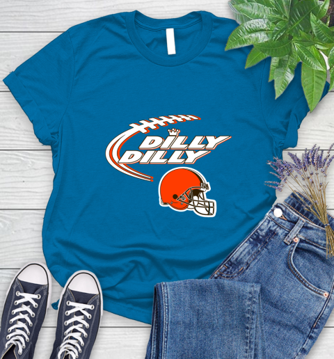 NFL Cleveland Browns Dilly Dilly Football Sports Women's T-Shirt 7