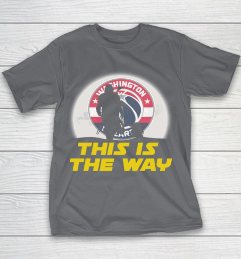 Washington Wizards NBA Basketball Star Wars Yoda And Mandalorian This Is The Way Youth T-Shirt 5