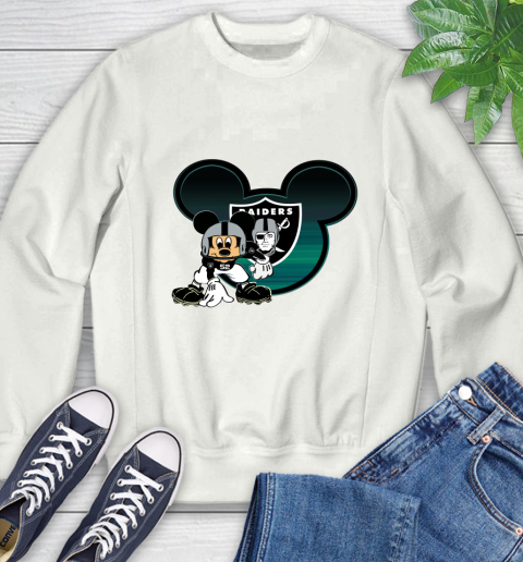 NFL Oakland Raiders Mickey Mouse Disney Football T Shirt Sweatshirt