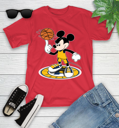 NBA Basketball Indiana Pacers Cheerful Mickey Disney Shirt Youth T-Shirt 10