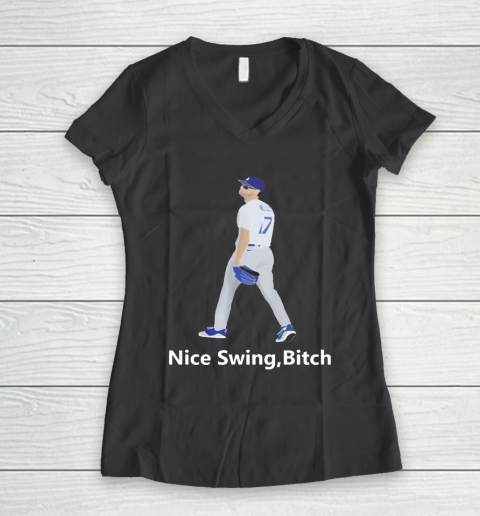 Nice Swing Bitch Joe Kelly Women's V-Neck T-Shirt 6