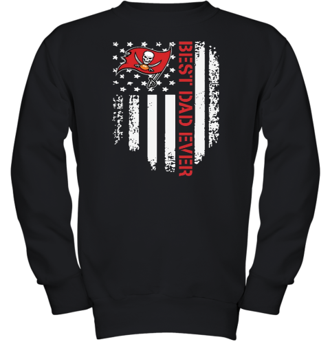 Best Dad Ever America Flag Tampa Bay Buccaneers NFL Father Day Youth Sweatshirt