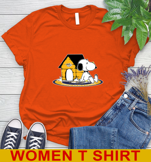 NHL Hockey Nashville Predators Snoopy The Peanuts Movie Shirt Women's T-Shirt 4