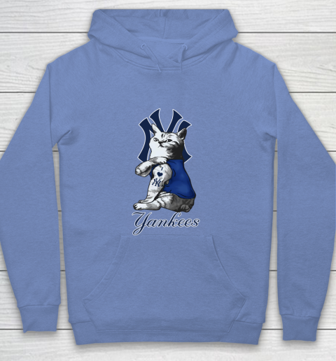 MLB Baseball My Cat Loves New York Yankees Youth Hoodie 8