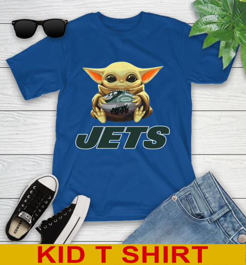 NFL Football New York Jets Baby Yoda Star Wars Shirt Youth T-Shirt 9