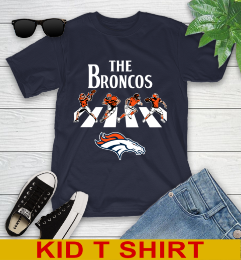 NFL Football Denver Broncos The Beatles Rock Band Shirt Youth T-Shirt 2