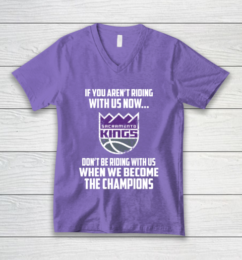 NBA Sacramento Kings Basketball We Become The Champions V-Neck T-Shirt 8