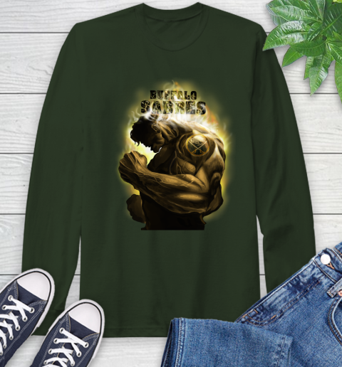 Buffalo Sabres NHL Hockey Hulk Marvel Avengers Sports Long Sleeve T-Shirt 7