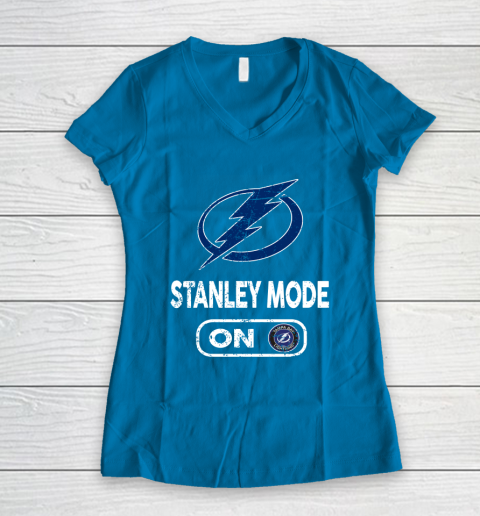 Tampa Bay Lightning Stanley Mode On Women's V-Neck T-Shirt 5