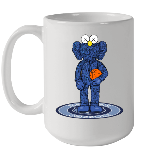 NBA Basketball Memphis Grizzlies Kaws Bff Blue Figure Shirt Ceramic Mug 15oz