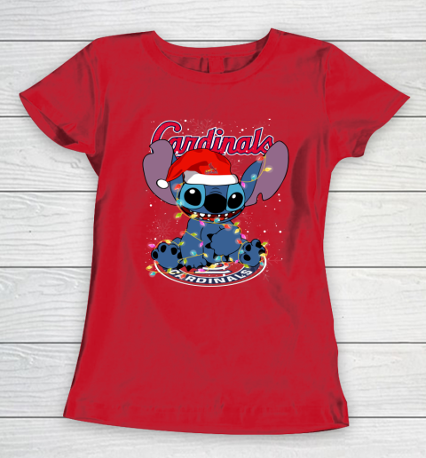 St.Louis Cardinals MLB noel stitch Baseball Christmas Women's T-Shirt 7