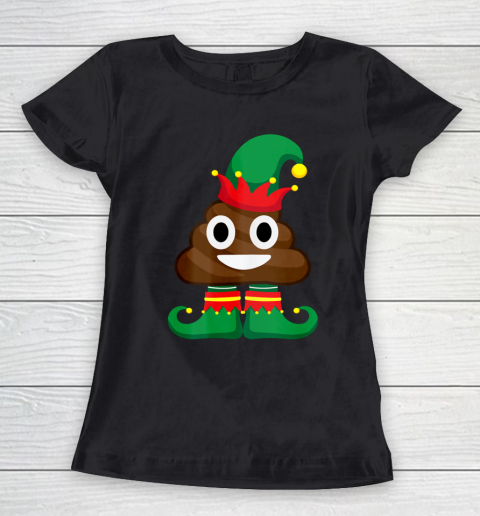 Elf Poop Emoji Shirt Family Christmas Shirts Poop Women's T-Shirt
