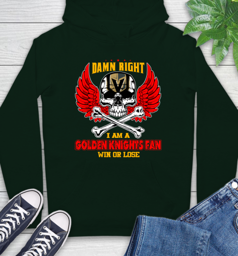 NHL Damn Right I Am A Vegas Golden Knights Win Or Lose Skull Hockey Sports Hoodie 12