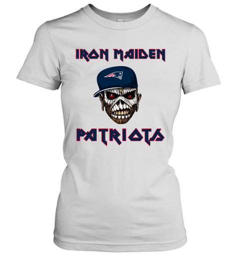 NFL New England Patriots Iron Maiden Rock Band Music Football Sports KFVFrKMSO8W ladies t shirt 20 95 151514 front white