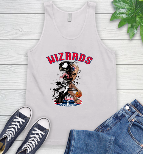 NBA Washington Wizards Basketball Venom Groot Guardians Of The Galaxy Tank Top