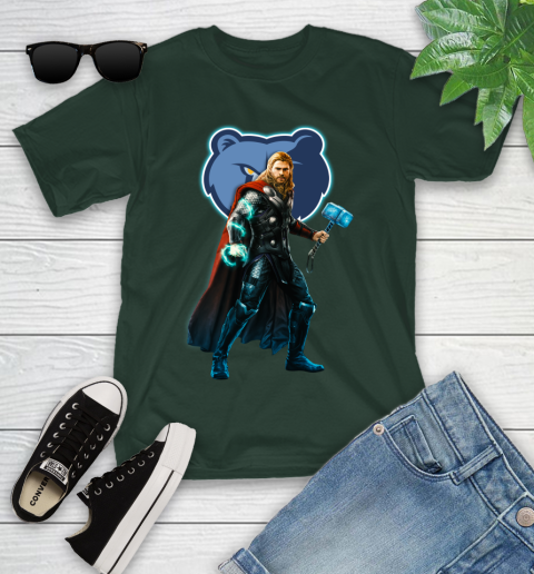 NBA Thor Avengers Endgame Basketball Memphis Grizzlies Youth T-Shirt 5
