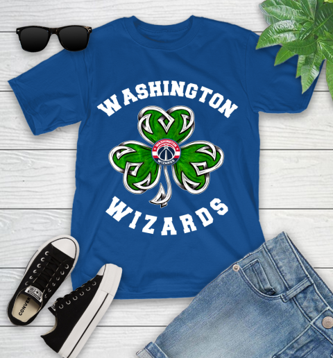 NBA Washington Wizards Three Leaf Clover St Patrick's Day Basketball Sports Youth T-Shirt 12