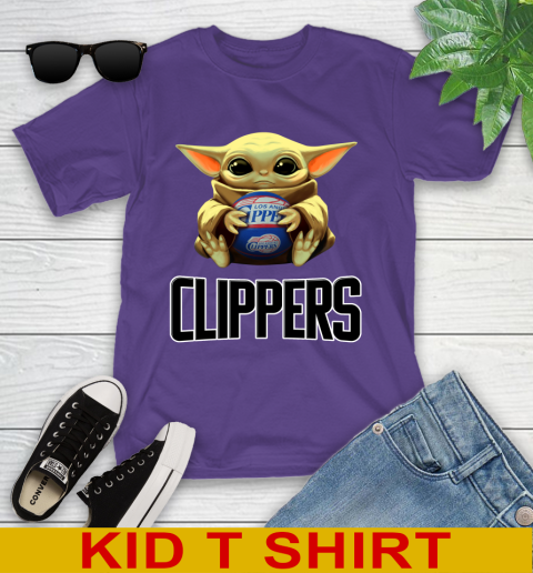 NBA Basketball LA Clippers Star Wars Baby Yoda Shirt 104