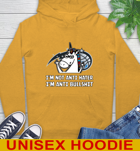 Orlando Magic NBA Basketball Unicorn I'm Not Anti Hater I'm Anti Bullshit Hoodie 3