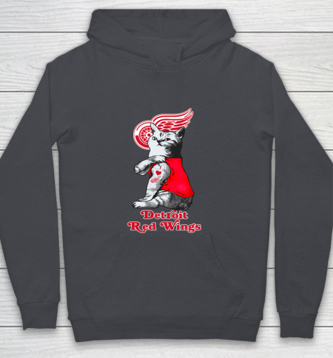 NHL My Cat Loves Detroit Red Wings Hockey Youth Hoodie 5