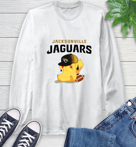 NFL Pikachu Football Sports Jacksonville Jaguars Long Sleeve T-Shirt