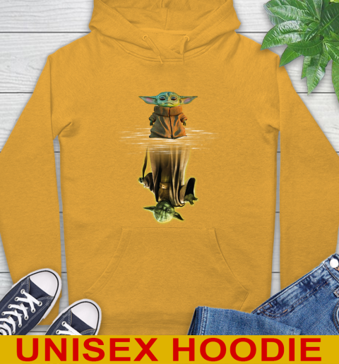 Mandalorian Baby Yoda star wars water reflection Hoodie 2