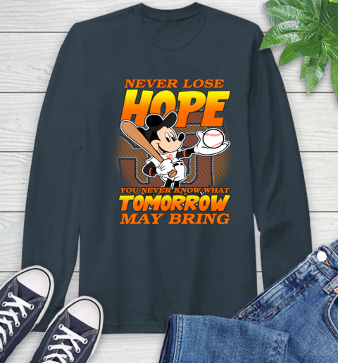 San Francisco Giants MLB Baseball Mickey Disney Never Lose Hope Long Sleeve T-Shirt 9