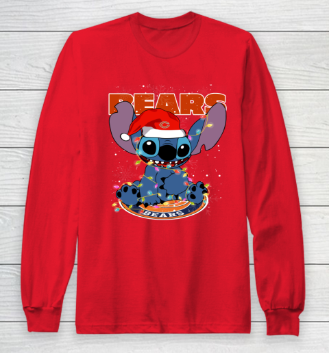 Chicago Bears NFL Football noel stitch Christmas Long Sleeve T-Shirt 7
