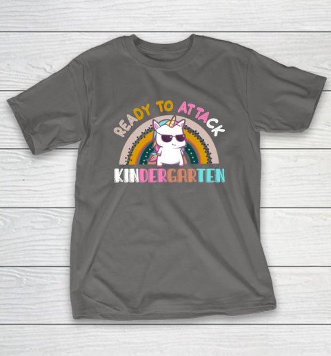 Back to school shirt Ready To Attack Kindergarten Unicorn T-Shirt 8