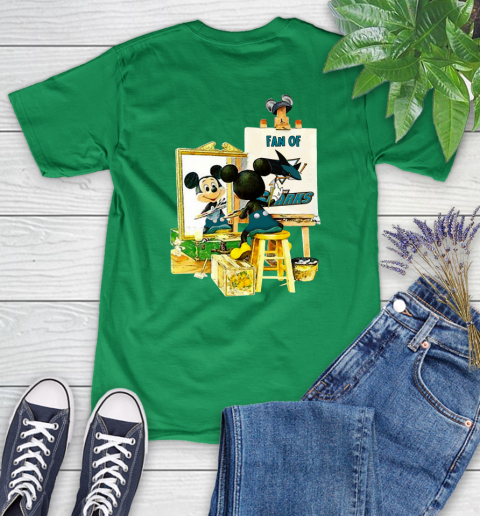 NHL Hockey San Jose Sharks Mickey Drawing Shirt 88