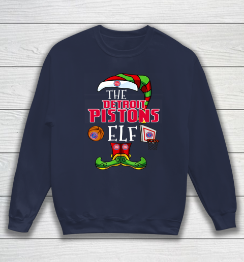 Detroit Pistons Christmas ELF Funny NBA Sweatshirt 2