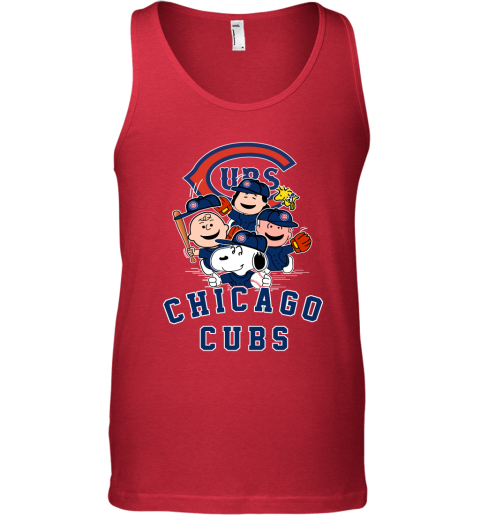 Official Snoopy And Charlie Brown Play Baseball Chicago Cubs Logo