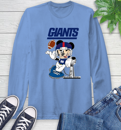 NFL newyork giants Mickey Mouse Disney Super Bowl Football T Shirt Long Sleeve T-Shirt 11