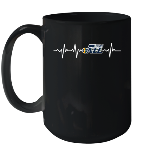 Utah Jazz NBA Basketball Heart Beat Shirt Ceramic Mug 15oz