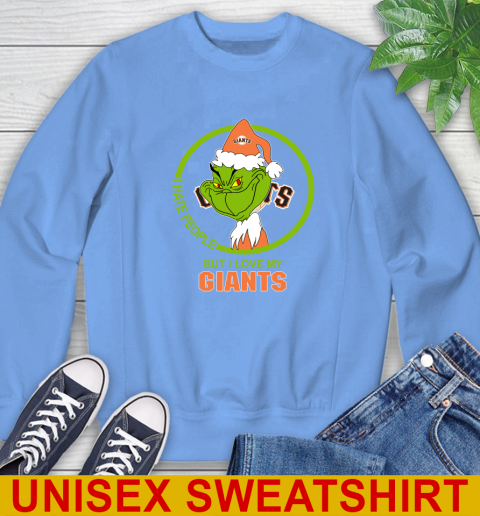 San Francisco Giants MLB Christmas Grinch I Hate People But I Love My Favorite Baseball Team Sweatshirt 11