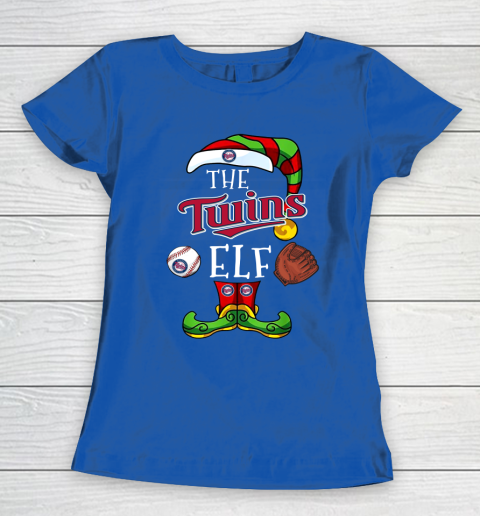 Minnesota Twins Christmas ELF Funny MLB Women's T-Shirt 8