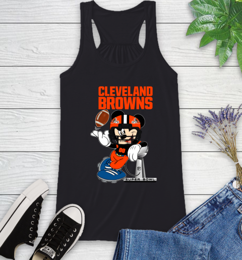 NFL Cleveland Browns Mickey Mouse Disney Super Bowl Football T Shirt Racerback Tank 2