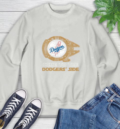 MLB Come To The Los Angeles Dodgers Side Star Wars Baseball Sports Sweatshirt 5