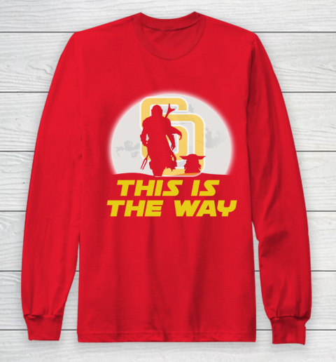 San Diego Padres MLB Baseball Star Wars Yoda And Mandalorian This Is The Way Long Sleeve T-Shirt 7